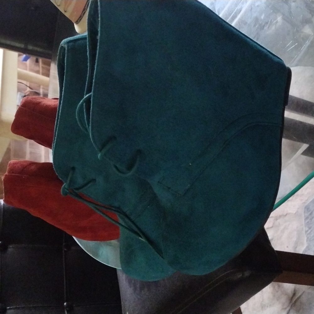 Two pair/Lot of Rust colored & Turquoise Ankle Boots
